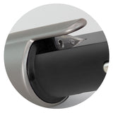 3-in-1 Safety Charger by Swiss Peak: sleek black design with dual USB ports, seat belt cutter, and emergency window hammer.