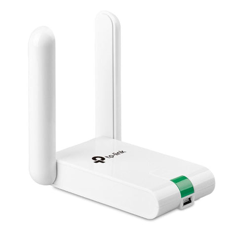 TP-Link TL-WN822N High Gain Wireless USB Adapter with dual antennas for 300Mbps speed and flexible USB deployment.