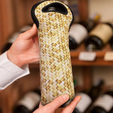 Stylish Reef Natural wine cooler bag set of 6, made from insulated neoprene with durable handles for transporting wine.