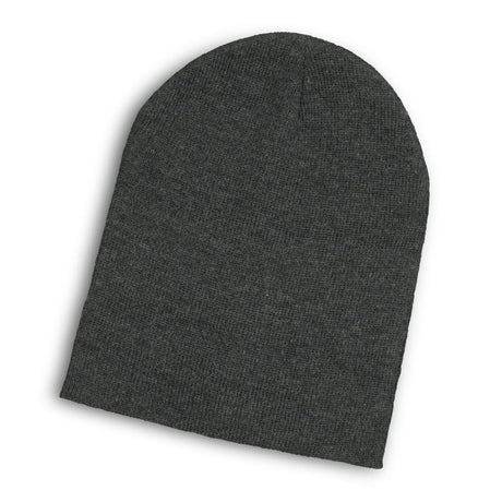 Heather Slouch Charcoal Beanie pack of 10, warm knit, stylish two-tone design, fits most head sizes, perfect winter accessory.