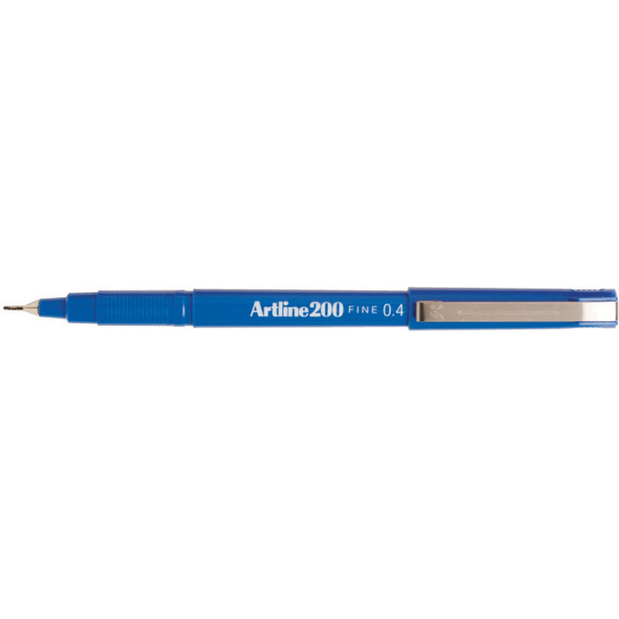 Artline 200 Fineliner Pen set in blue, 12 units, featuring 0.4mm fine tips for precise writing and drawing without bleed-through.