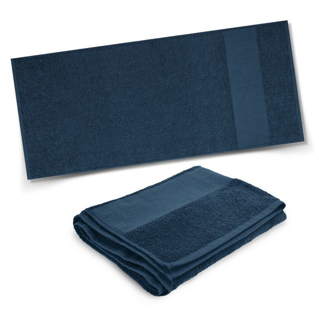 Set of 6 Navy Blue Terry Towels, ultra-soft 350gsm cotton, 120cm x 60cm for comfort and absorbency. Perfect for everyday use.