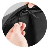 Bobby Sling Bag in black features anti-theft design, USB charging port, and eco-friendly materials for stylish city travel.