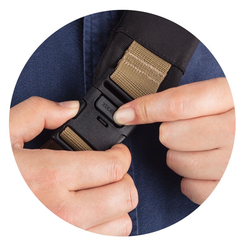 Sling Bag - Bobby in black with anti-theft features, USB charging, and eco-friendly RPET design for urban travelers.