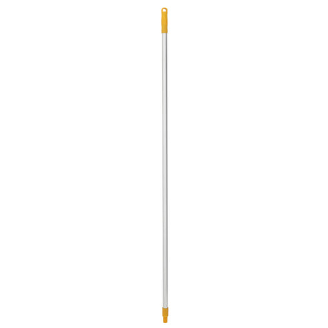 Yellow 150cm Cleanlink mop handle made of durable aluminum, designed for effective cleaning in commercial and residential spaces.