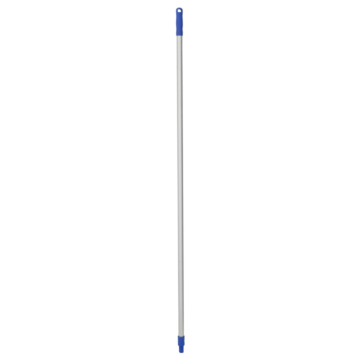 Cleanlink 150cm blue mop handle with ergonomic grip, color-coded for safety, compatible with 25mm mop heads.