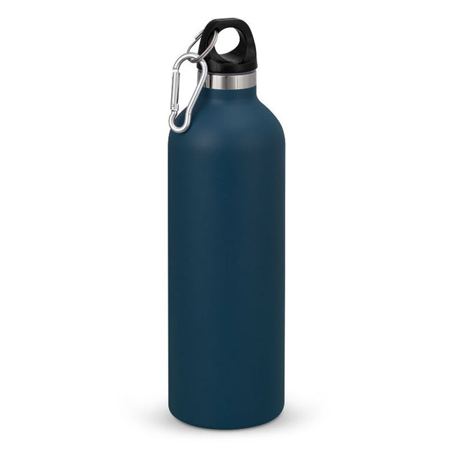 Set of 3 navy stainless steel vacuum bottles, 600ml, double wall, keeps drinks cold for 24 hrs or hot for 12 hrs.