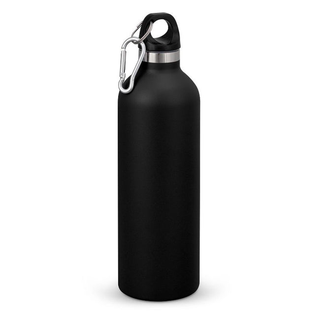 Intrepid Black vacuum bottle set of 3; 600ml stainless steel, keeps drinks cold for 24 hours or hot for 12.