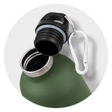 Set of three Intrepid White vacuum bottles, 600ml, stainless steel, keeps drinks cold for 24 hours or hot for 12, BPA-free.
