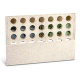 Four in a Row game set of 10, made from eco-friendly rice husk and BPA-free materials, perfect for family fun.