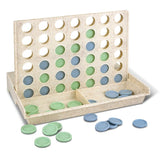 Eco-friendly Four in a Row game set of 10, crafted from rice husk fibre, perfect for family fun and educational play.