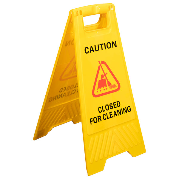 Cleanlink Safety Sign Closed for Cleaning - Yellow