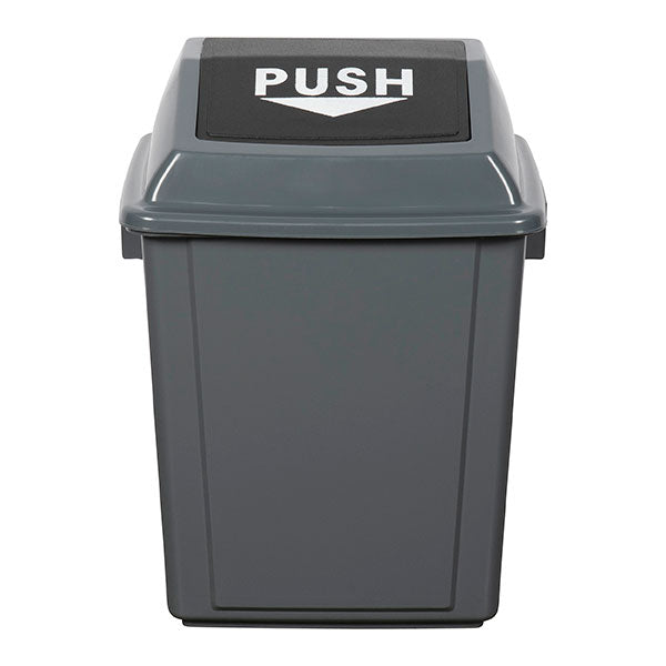 Gray 25L Cleanlink Rubbish Bin with ballistic lid for secure storage, blending durability and style for any space.