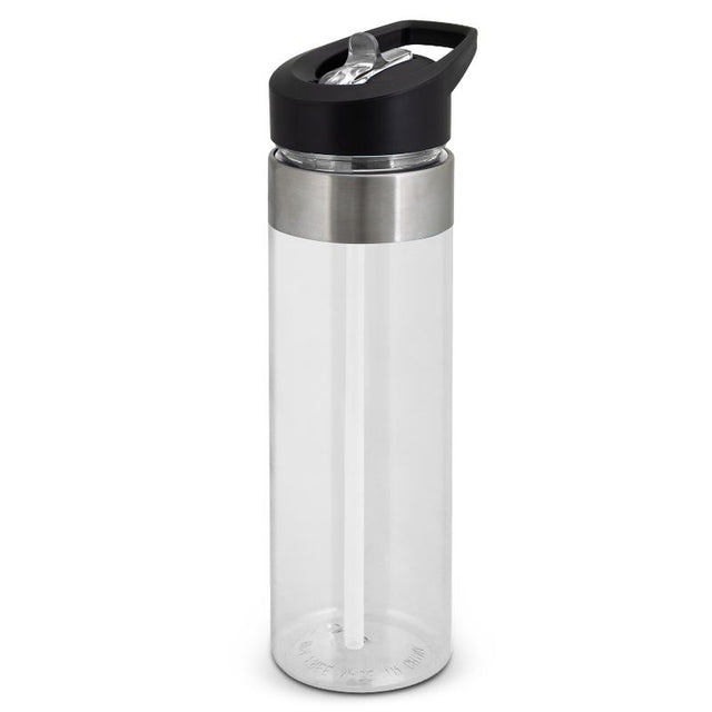 Set of 10 stylish, BPA-free 650ml drink bottles with polished steel trim, perfect for on-the-go hydration.