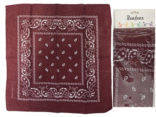 Set of 12 maroon bandanas (56cm) for versatile styling; soft fabric adds elegance for any occasion.
