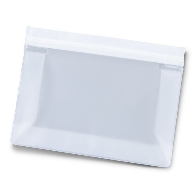 Small reusable pouches in white/clear, eco-friendly storage for snacks, tech, and travel essentials, pack of 30 units.