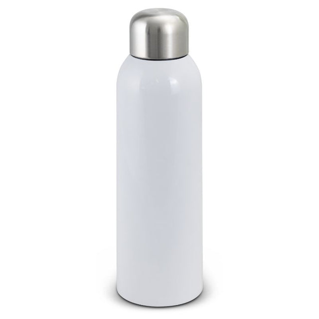 Stylish Poseidon Gloss White stainless steel bottle set, 800ml with leak-proof lid, perfect for hydration on-the-go.