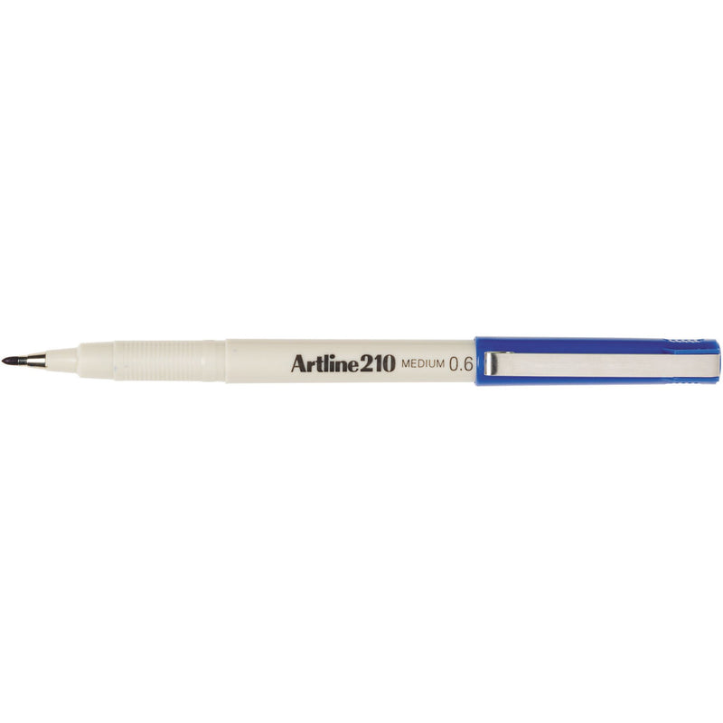 Artline 210 Fineliner Pen 0.6mm Blue -12 units