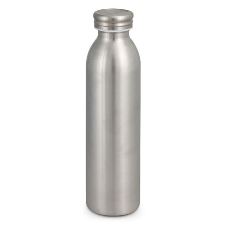 Set of three elegant silver vacuum bottles with 600ml capacity, featuring vacuum insulation and a secure stainless-steel lid.
