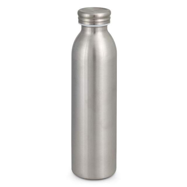 Set of three elegant silver vacuum bottles with 600ml capacity, featuring vacuum insulation and a secure stainless-steel lid.