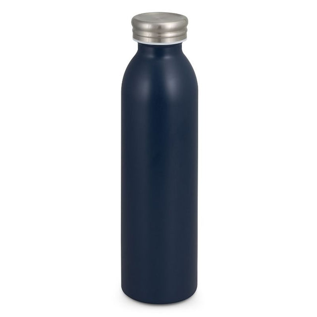 Set of 3 Vanguard Matt Navy vacuum insulated bottles, 600ml, stainless steel, sleek design, BPA-free, secure screw-on lid.