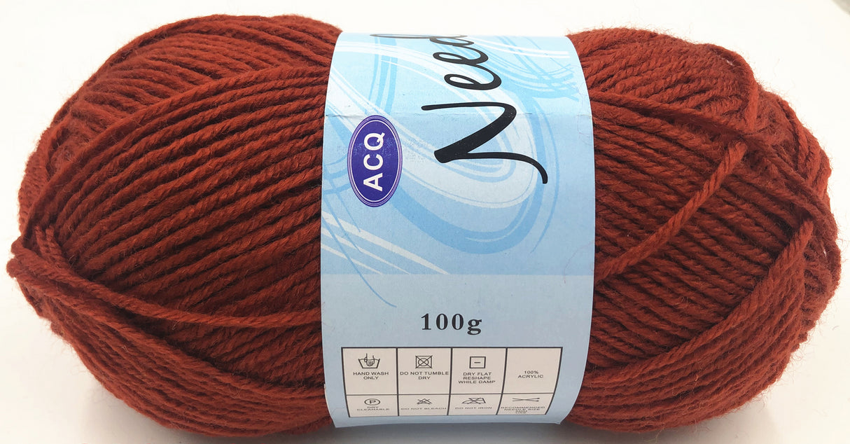 Yarn Acrylic - Deep Red 100g (Set of 12)