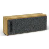 Natural-finished Sublime 10W Bluetooth speaker made from eco-friendly bamboo, perfect for stylish audio on the go.