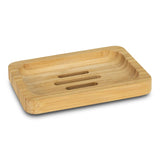 Eco-friendly bamboo soap holder set, non-slip design with rubber pads, suitable for various soap types, includes 10 units.