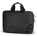 Sling Laptop Bag - Aquinas in sleek black, featuring padded compartments, water-resistant polycanvas, and adjustable shoulder strap.