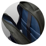 Stylish Black/Charcoal Selwyn Backpack with spacious compartments, padded back, adjustable straps, and durable 300D polyester material.