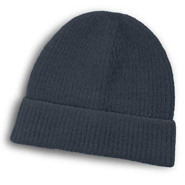 Navy blue Avalanche Brushed Beanie with thick cuff, designed for warmth and style; set of 6 for family or gifting.