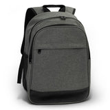 Versatile Heather Grey backpack with padded straps, internal laptop compartment, and multiple pockets for everyday essentials.
