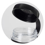 Clear and black 1L Mountaineer bottle with a screw-on lid, designed for outdoor hydration; sold in a pack of 6.