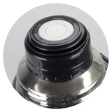 Silver Mitre Vacuum Flask with double-wall design, 1L capacity, keeps drinks hot for 12 hours and cold for 24 hours.