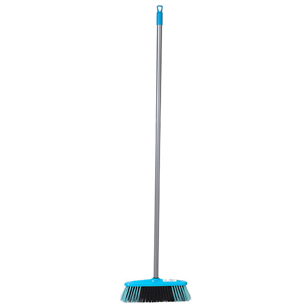 Cleanlink Indoor Broom Blu features a durable metal handle and sturdy blue bristles for effective cleaning in homes or offices.