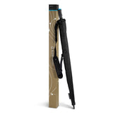Black and light blue BLUNT Sport Umbrella with sturdy aluminum frame, windproof up to 115 km/h, perfect for outdoor activities.