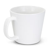 Set of 10 elegant Kona White coffee mugs, 300ml ceramic design, perfect for latte art and presented in gift boxes.