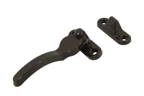 Standard Wedge Fastener in Florentine Bronze, designed for secure window fastening with elegant style and durable zinc construction.