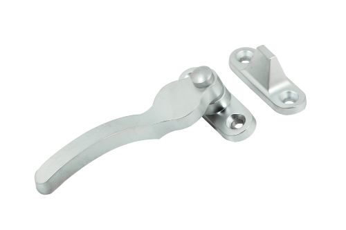 Satin chrome plated Standard Wedge Fastener for side-hung casement windows, ensuring security and modern style.