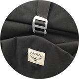 Sleek black Osprey Arcane Roll Top Backpack with spacious roll-top, laptop sleeve, and recycled fabric, perfect for daily adventures.