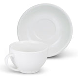 Set of 6 elegant white ceramic Chai cups and saucers for tea and coffee, perfect for stylish dining and gifting.