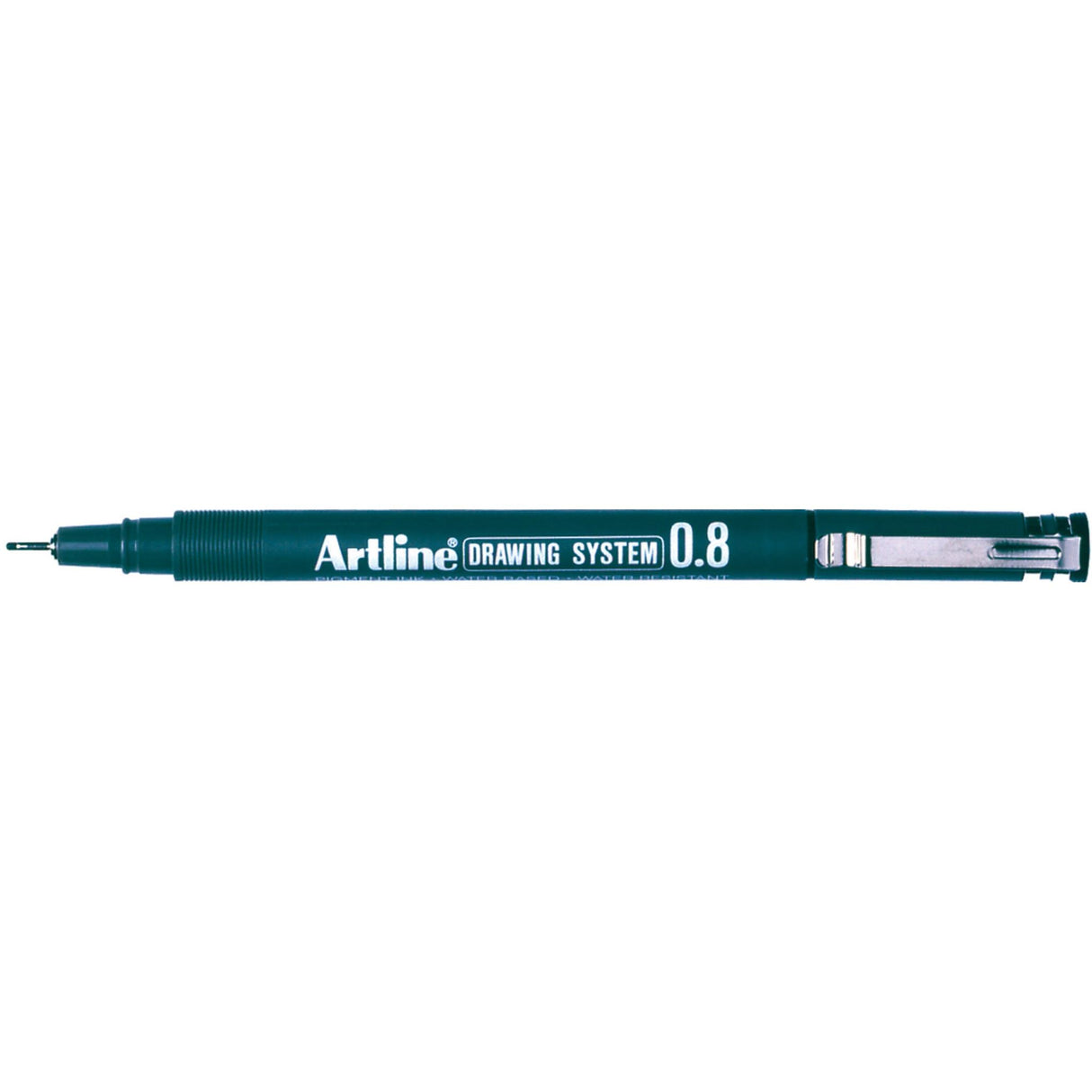 Artline 238 Drawing System Pen set of 12, 0.8mm fine tip, black ink; ideal for precision drawing and drafting.