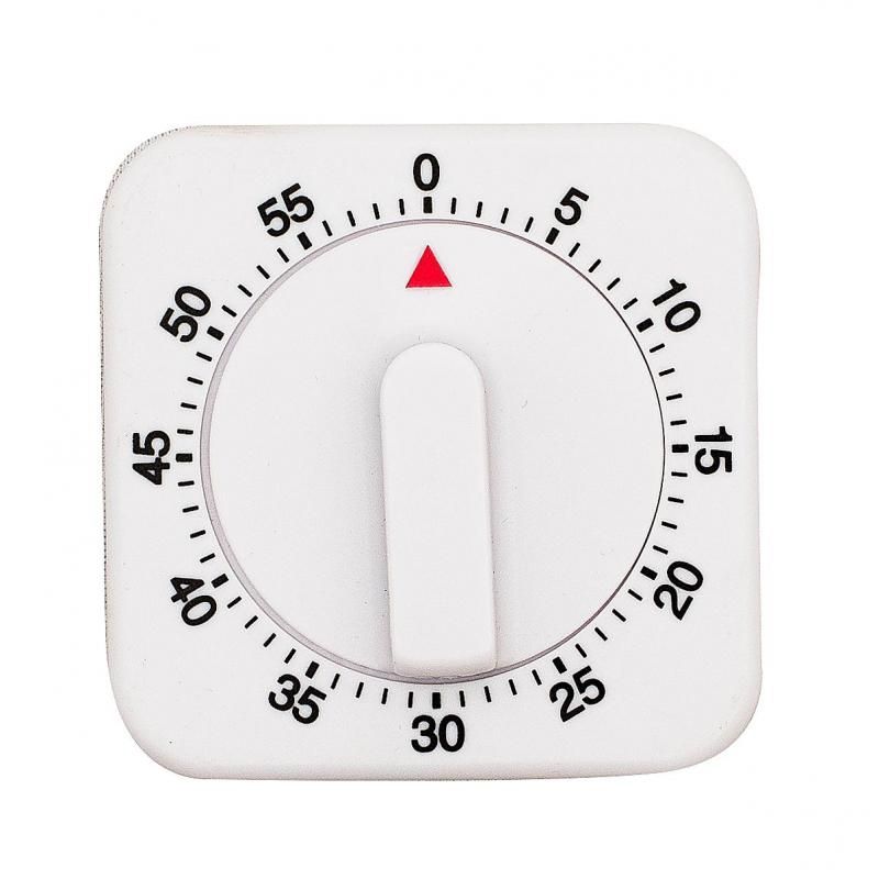 Avanti Mechanical Timer in white, easy-to-read dial, sets up to 60 minutes for precise cooking and baking.