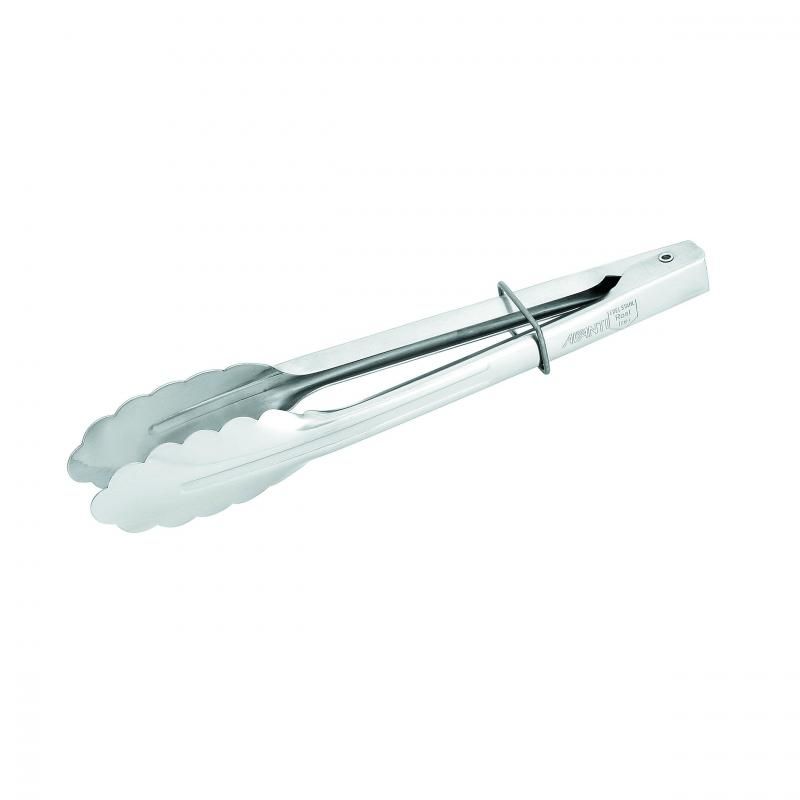 Stainless steel Avanti Ultra Tongs 23cm with lock, perfect for grilling and serving, dishwasher safe and durable.