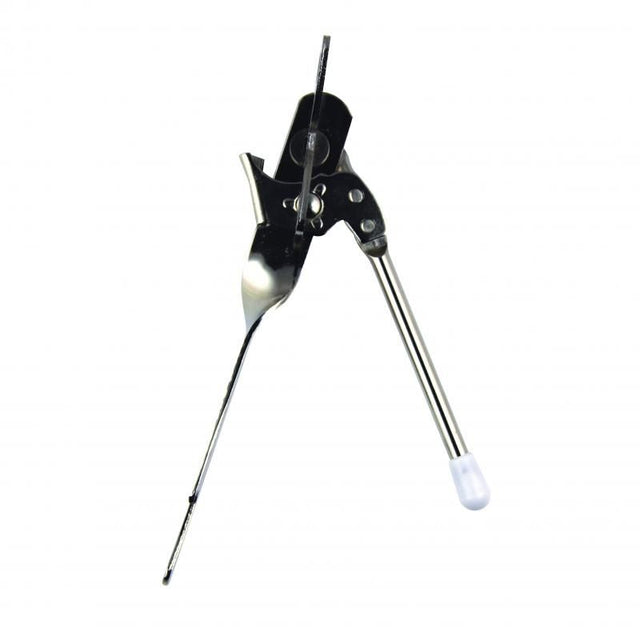 Avanti Butterfly Can Opener in stainless steel with a traditional design for easy can opening at home or outdoors.