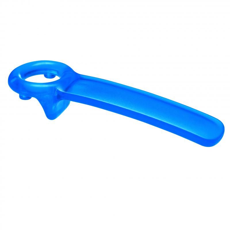 Avanti Jar Opener in blue effortlessly opens stubborn vacuum-sealed jars and bottles, designed for ease and safety.