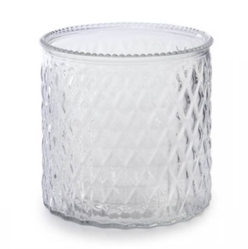 Clear 15cm Glass Maggie Vase, perfect for fresh flowers or as a decorative accent, elevating any home's aesthetic.