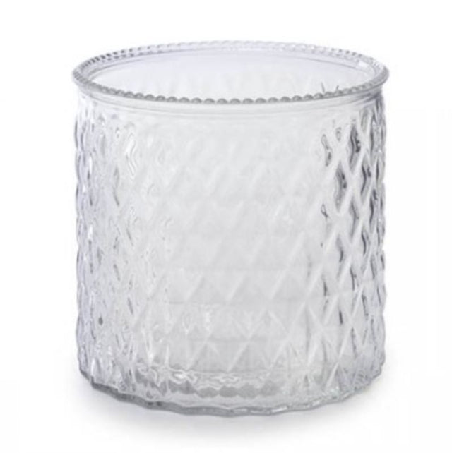 Clear 15cm Glass Maggie Vase, perfect for fresh flowers or as a decorative accent, elevating any home's aesthetic.