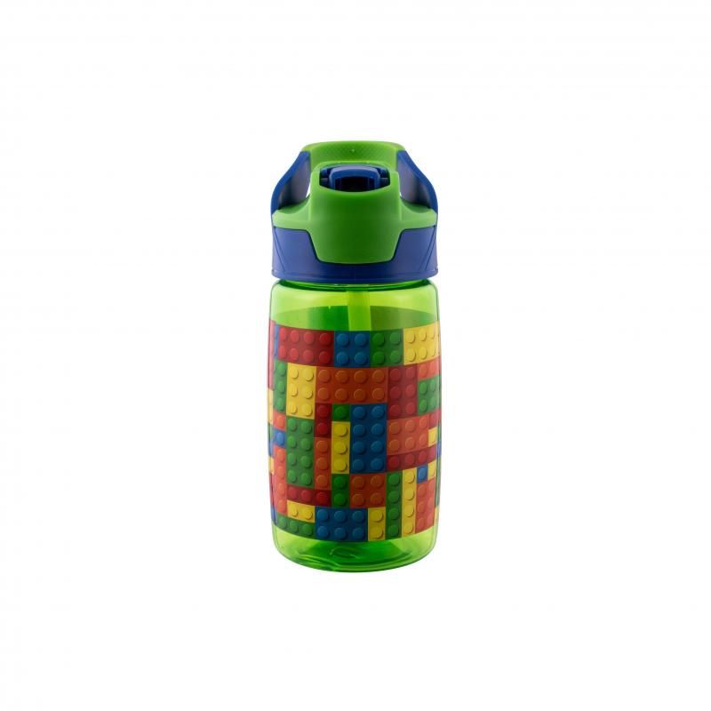 Avanti YumYum Tritan Bottle, 450ml, features Building Blocks design, double wall insulation, and a secure screw cap for hydration on-the-go.