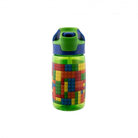 Avanti YumYum Tritan Bottle, 450ml, features Building Blocks design, double wall insulation, and a secure screw cap for hydration on-the-go.